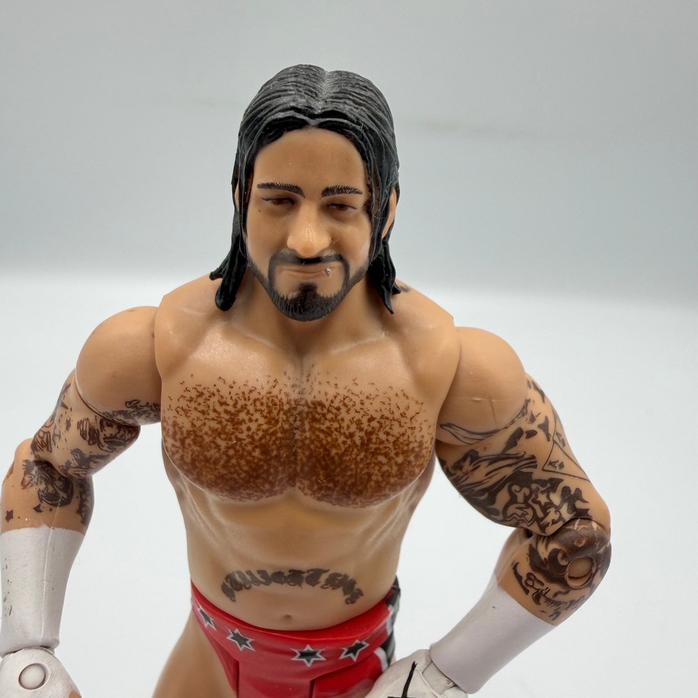 Mattel WWE CM Punk Action Figure 2010 Red Black Ring Gear Tattoos Straight Edge - Picture 2 of 7